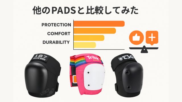 他ブランドとの性能比較をしたプロテクター比較図
