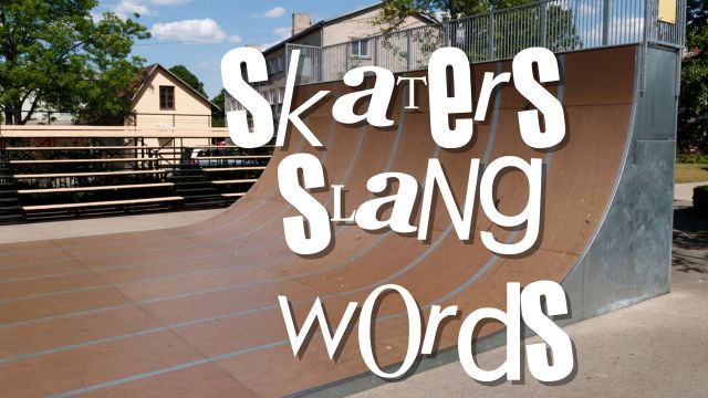 SKATEBOARD：スケートボード SLANG：スラング（俗語） DICTIONARY：辞書、用語集